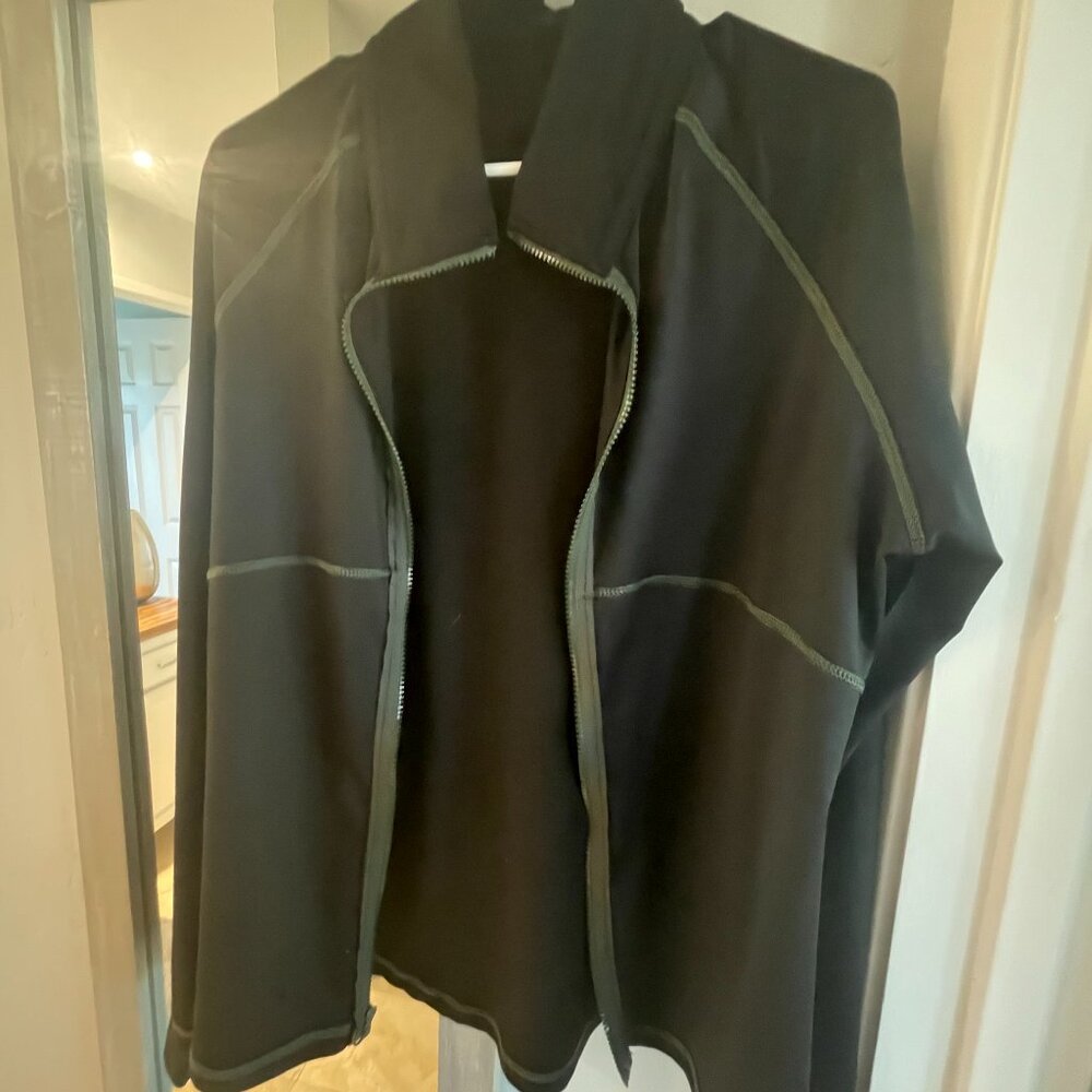 Vogo Athletica Black Sports Jacket with Olive Green Lining